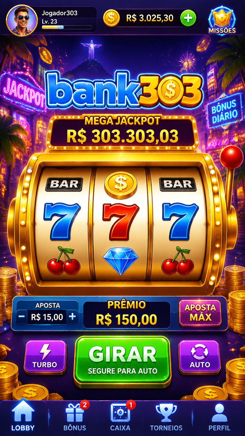 Screenshot Bank303 APK: Slot Online Seru dengan Bonus Menarik