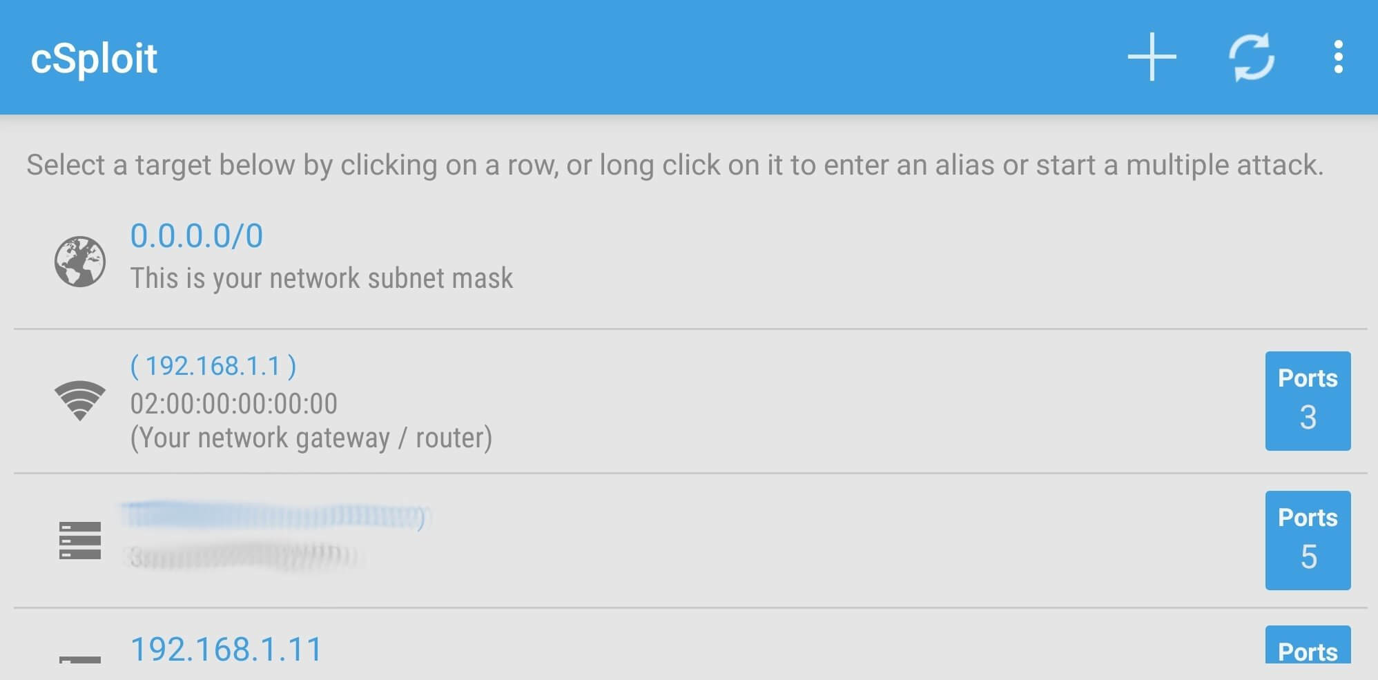 Screenshot cSploit APK v1.6.6 untuk Analisis Jaringan Android