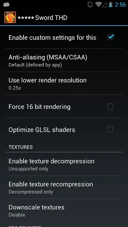 Screenshot GLTools APK v4.01 untuk Optimasi Game Android