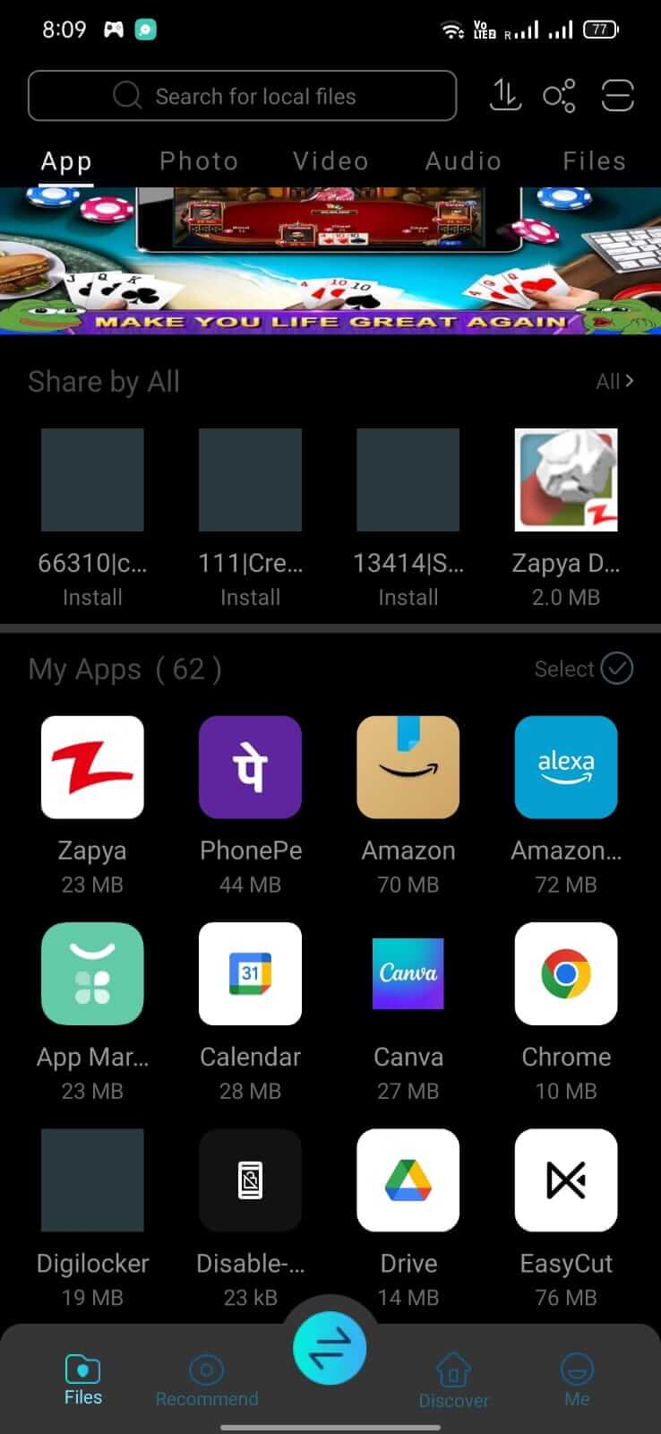Screenshot Zapya APK 7.0.3