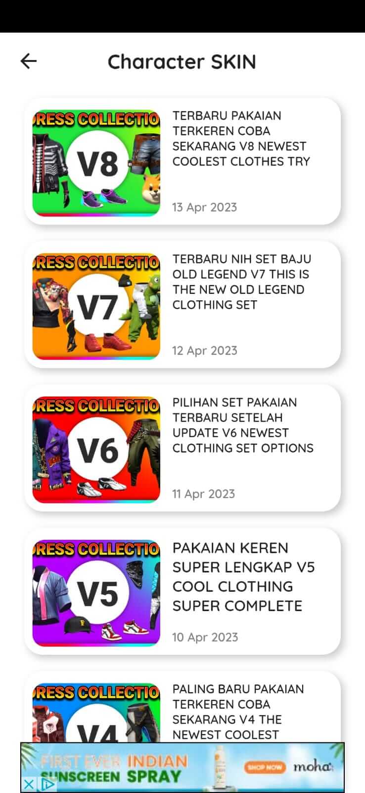 Screenshot Skin Tools APK untuk Coba Skin Free Fire