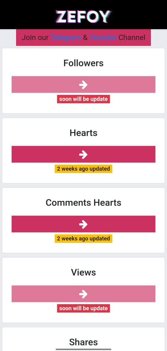 Screenshot ZEFOY APK
