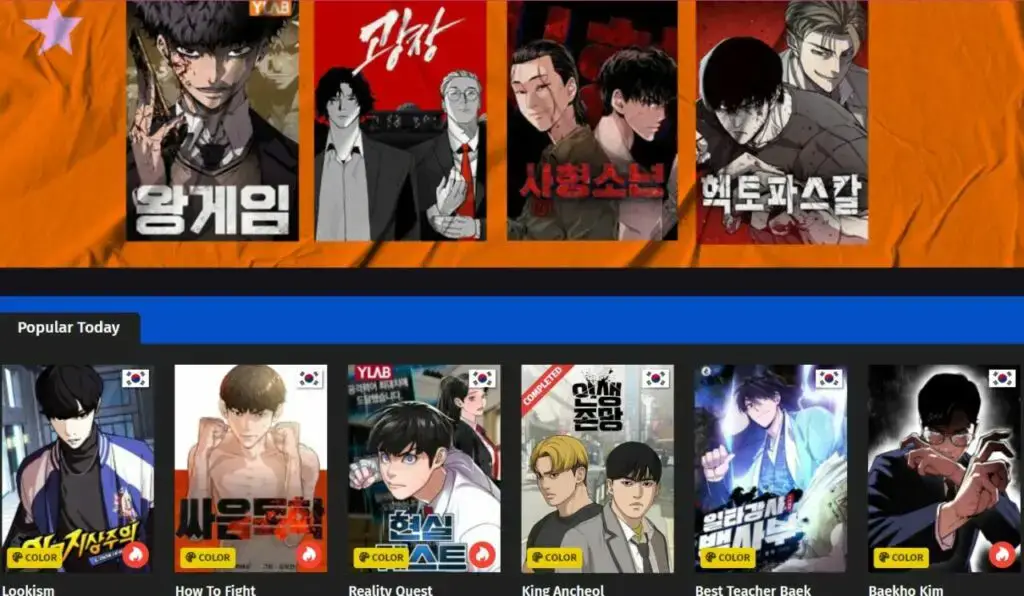 Screenshot Manhwa List APK v2.2 untuk Baca Manhwa di Android