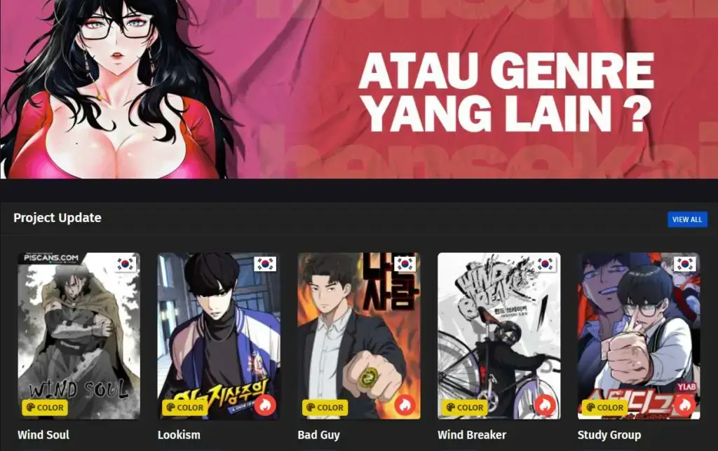 Screenshot Manhwa List APK v2.2 untuk Baca Manhwa di Android