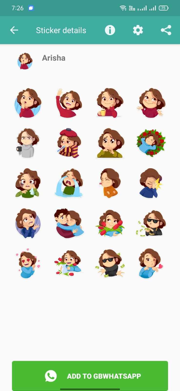 Screenshot GBStickers APK v2.00 untuk Menambah Stiker di GBWhatsApp